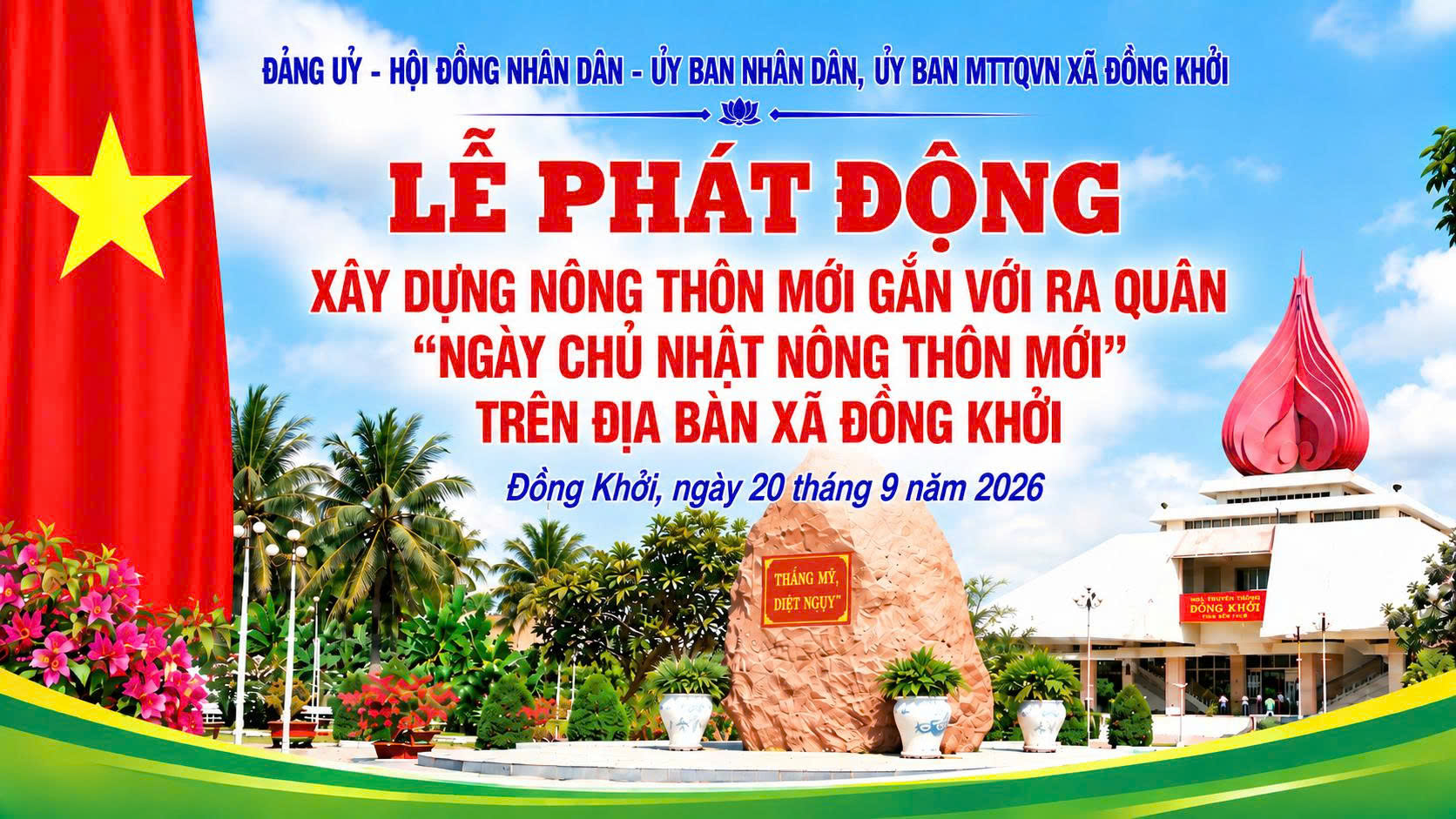 ĐỒNG KHỞI PHÁT ĐỘNG XÂY DỰNG NÔNG THÔN MỚI GẮN VỚI “NGÀY CHỦ NHẬT NÔNG THÔN MỚI”