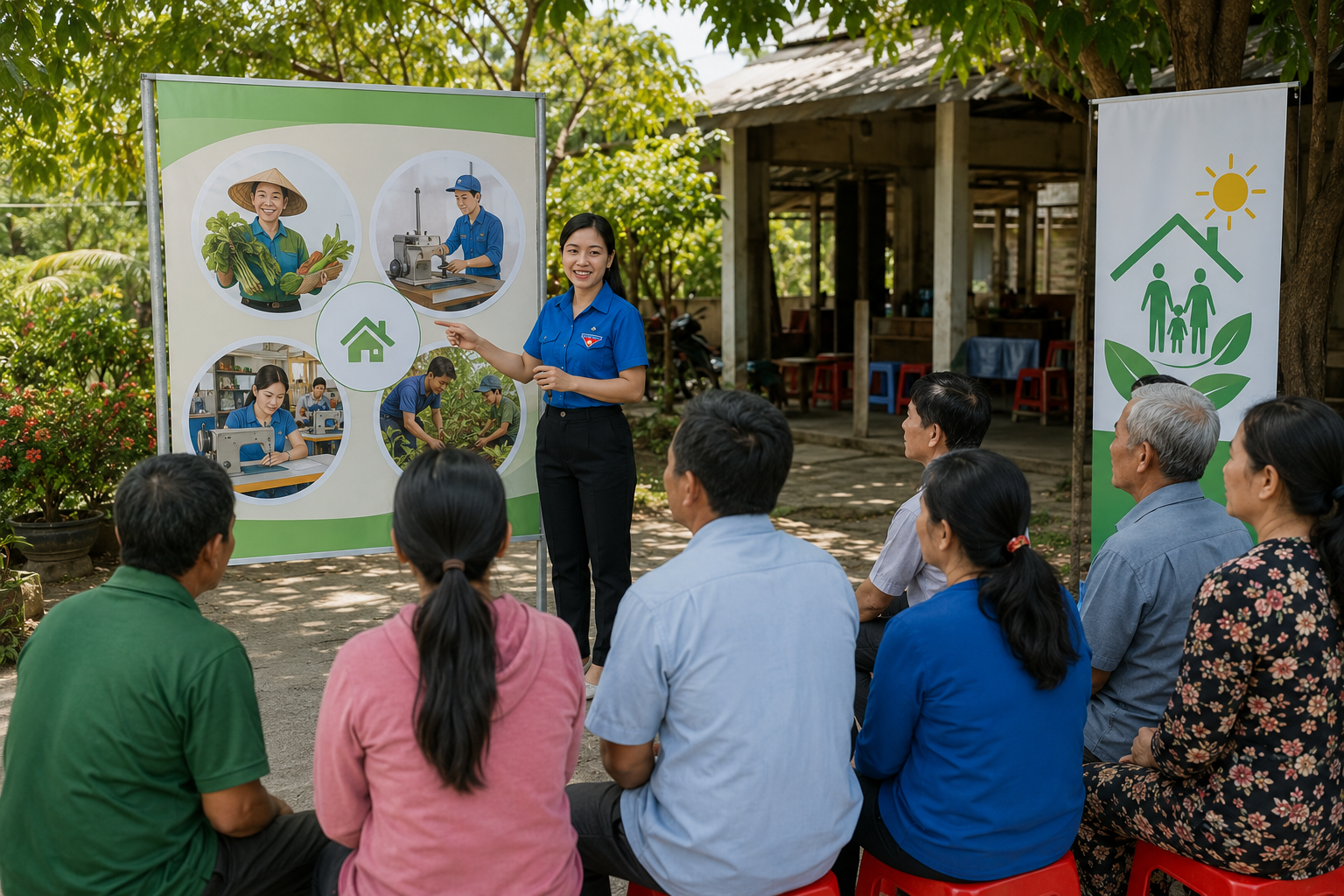 Xã Đồng Khởi triển khai truyền thông giảm nghèo gắn với giải quyết việc làm và phát triển sinh kế