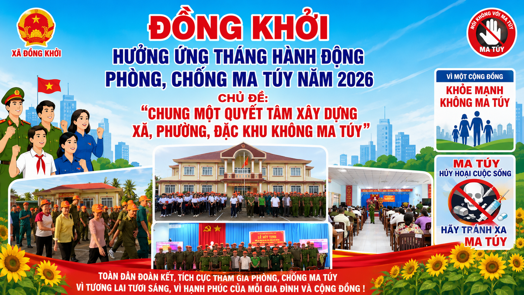 Đồng Khởi phát huy sức mạnh cộng đồng hướng tới địa bàn không ma túy