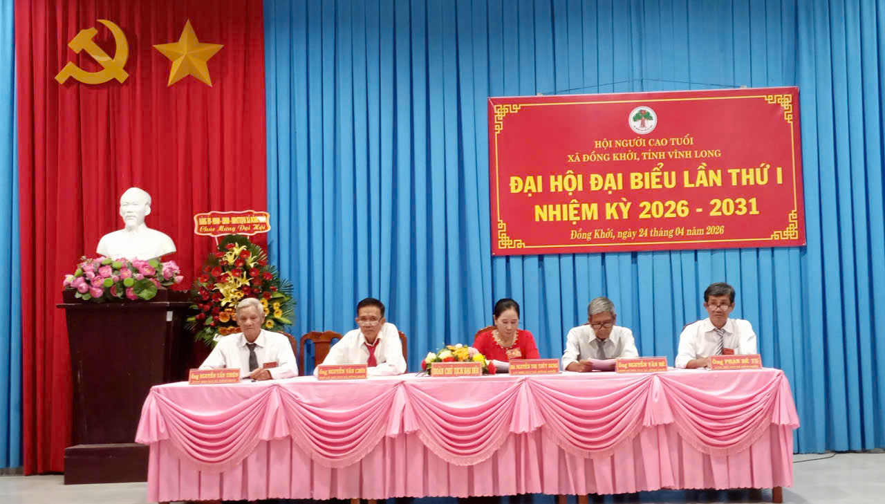Đại hội đại biểu Hội Người cao tuổi xã Đồng Khởi lần thứ I, nhiệm kỳ 2026–2031 .
