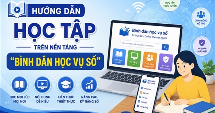 ĐỒNG KHỞI ĐẨY MẠNH HỌC TẬP TRÊN NỀN TẢNG “BÌNH DÂN HỌC VỤ SỐ”