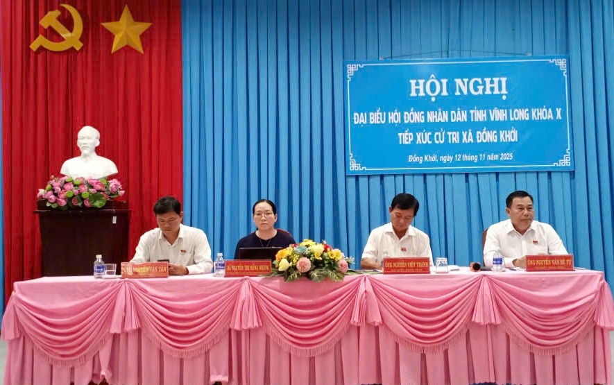 Đại biểu HĐND tỉnh tiếp xúc cử tri trước kỳ họp thường lệ cuối năm 2025 tại xã Đồng Khởi