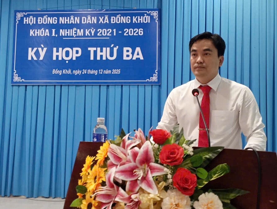 Kỳ họp thứ Ba, Hội đồng nhân dân xã Đồng Khởi, nhiệm kỳ 2021-2026
