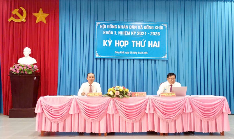 Kỳ họp thứ 2 của HĐND xã Đồng Khởi, khóa I, nhiệm kỳ 2021-2026