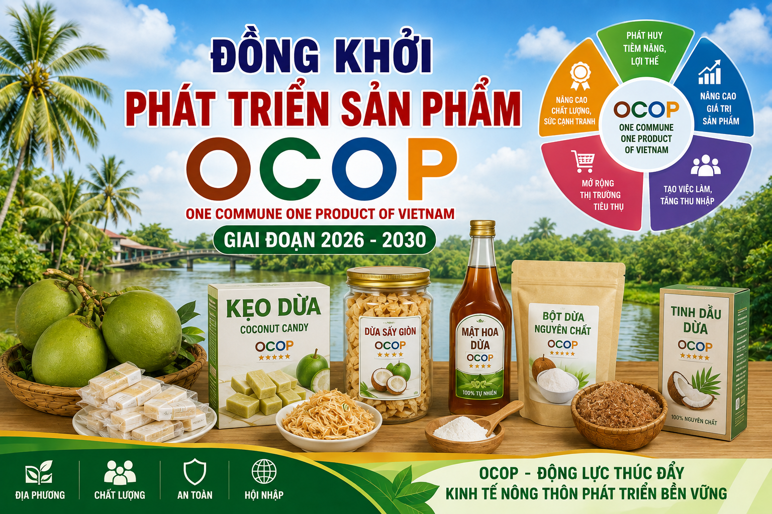 ĐỒNG KHỞI PHÁT TRIỂN SẢN PHẨM OCOP GIAI ĐOẠN 2026 - 2030