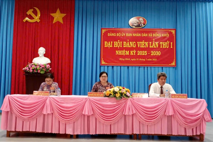 Đại hội Đảng bộ UBND xã Đồng Khởi, nhiệm kỳ 2025 - 2030