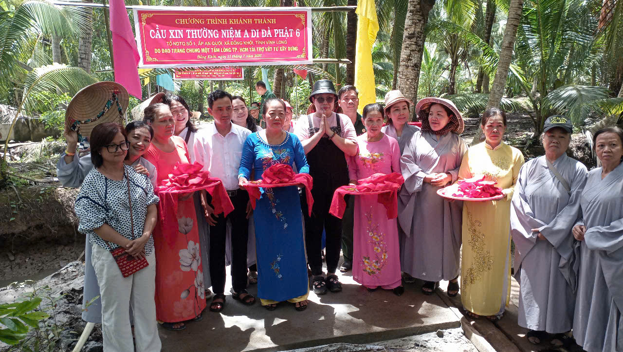 Khánh thành cầu Xin thường niệm A Di Đà Phật 6, ấp An Quới